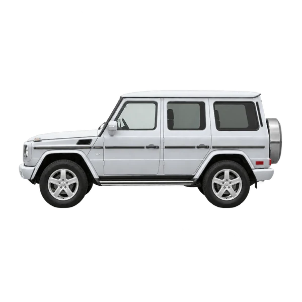 silver 2004 Mercedes-Benz G-Class side (facing left) view