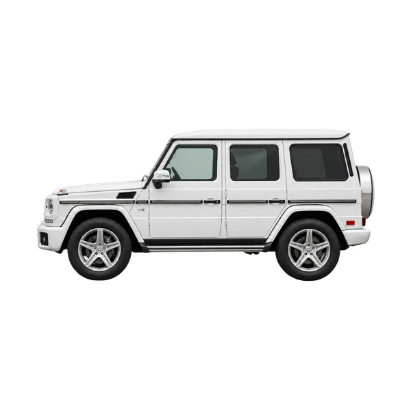white 2018 Mercedes-Benz G-Class side (facing left) view
