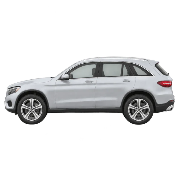 silver 2016 Mercedes-Benz GLC-Class side (facing left) view