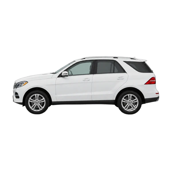 white 2015 Mercedes-Benz GLE side (facing left) view