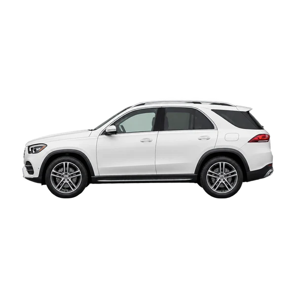 white 2020 Mercedes-Benz GLE side (facing left) view