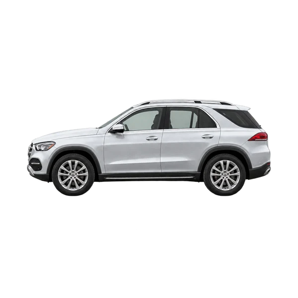 silver 2027 Mercedes-Benz GLE-Class side (facing left) view