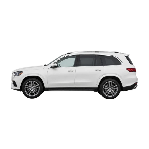 white 2022 Mercedes-Benz GLS side (facing left) view