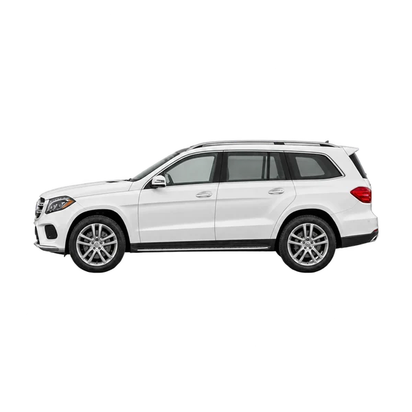 white 2016 Mercedes-Benz GLS-Class side (facing left) view