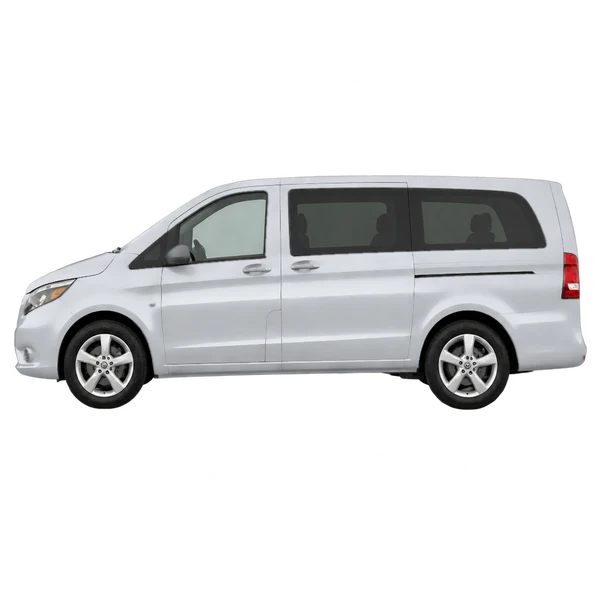silver 2020 Mercedes-Benz Metris side (facing left) view