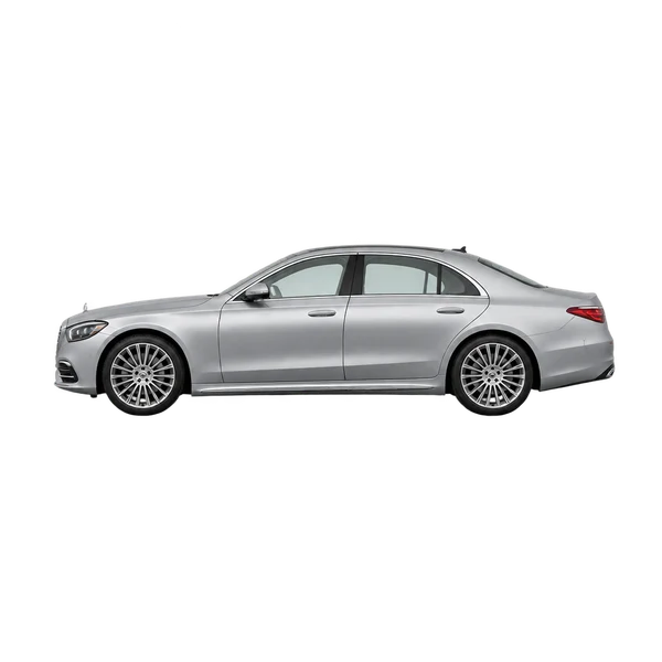 silver 2021 Mercedes-Benz S 450 side (facing left) view
