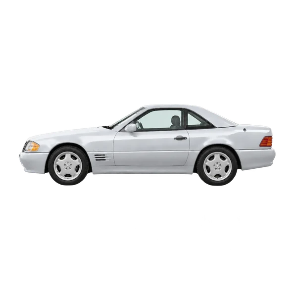 silver 1992 Mercedes-Benz SL side (facing left) view