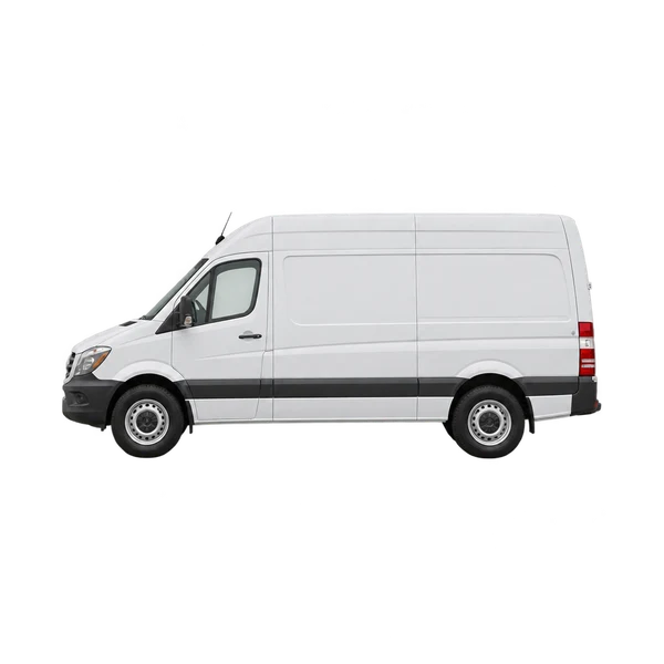 white 2014 Mercedes-Benz Sprinter side (facing left) view