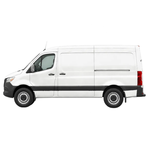 white 2022 Mercedes-Benz Sprinter side (facing left) view