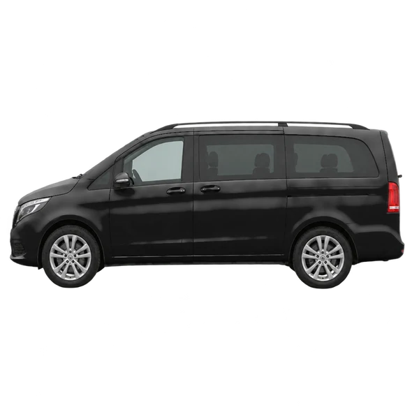 black 2024 Mercedes-Benz V-Klasse side (facing left) view
