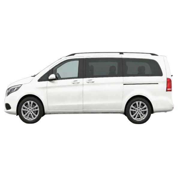 white 2025 Mercedes-Benz V-Klasse side (facing left) view