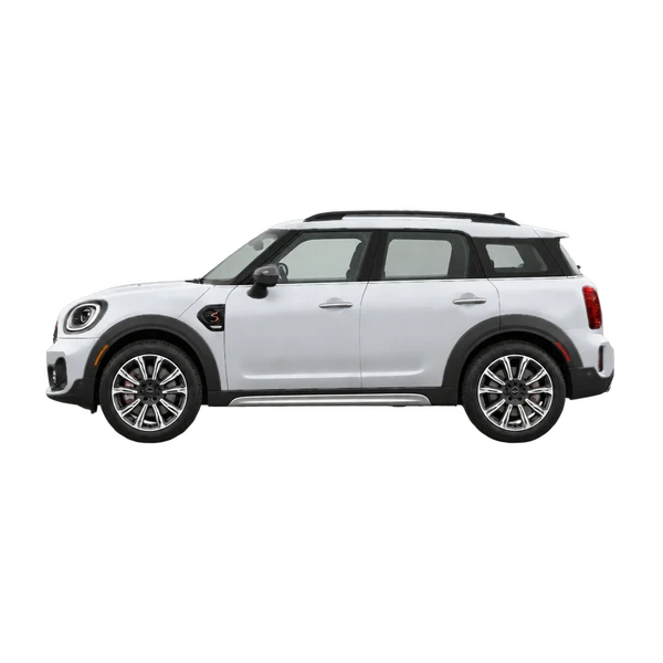 silver 2026 MINI Countryman S All4 side (facing left) view