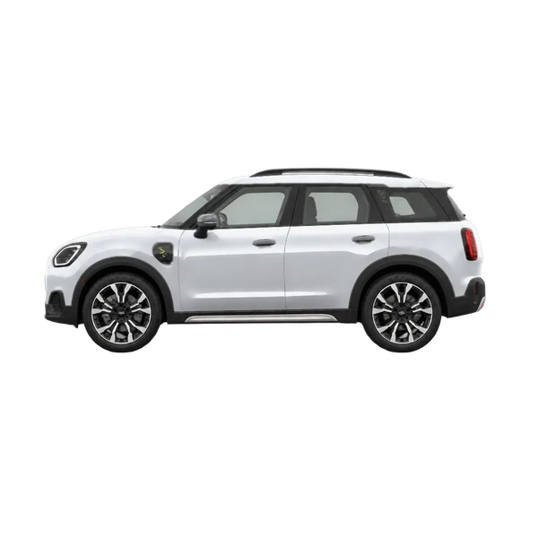 silver 2026 MINI Countryman SE ALL4 side (facing left) view