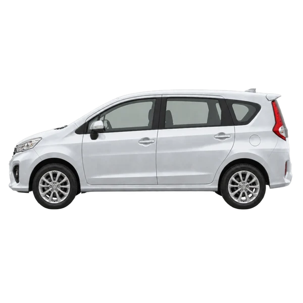 silver 2020 Perodua Alza side (facing left) view