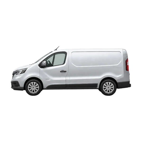silver 2022 Renault Trafic side (facing left) view