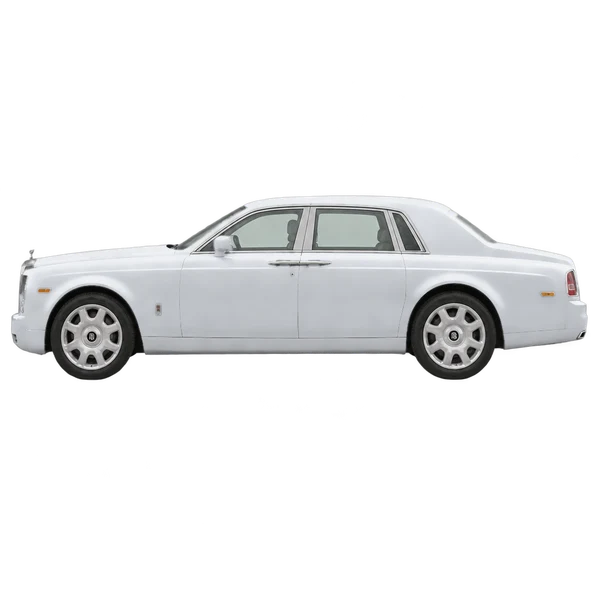 silver 2017 Rolls-Royce Phantom side (facing left) view