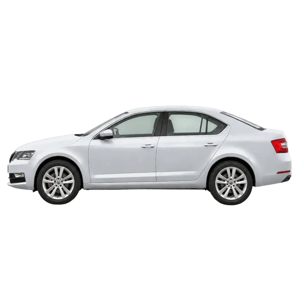 silver 2017 Skoda Octavia side (facing left) view