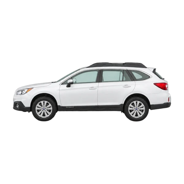 white 2016 Subaru Outback side (facing left) view