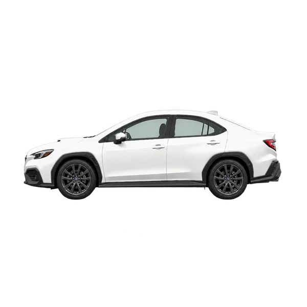 white 2023 Subaru WRX side (facing left) view