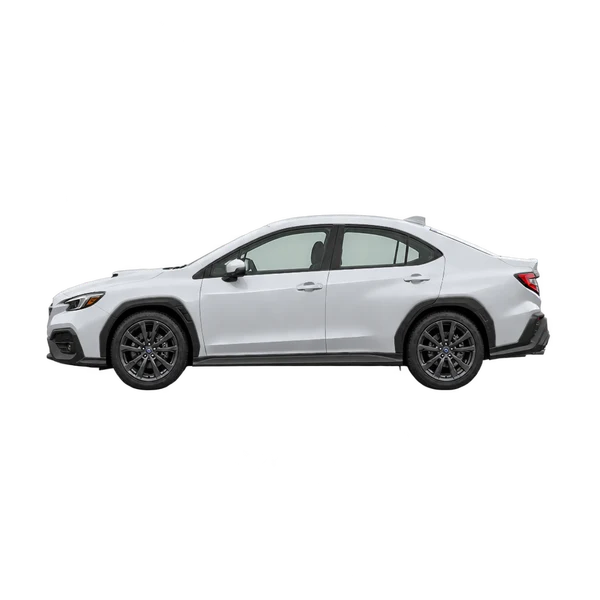 silver 2023 Subaru WRX side (facing left) view