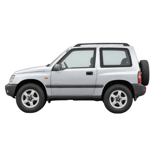 silver 2000 Suzuki Vitara side (facing left) view