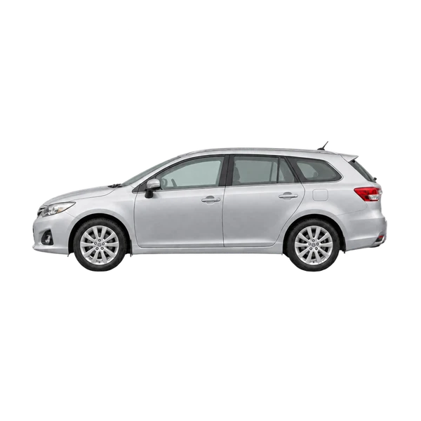 silver 2015 Toyota Caldina side (facing left) view