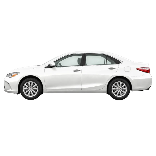 white 2017 Toyota Camry side (facing left) view