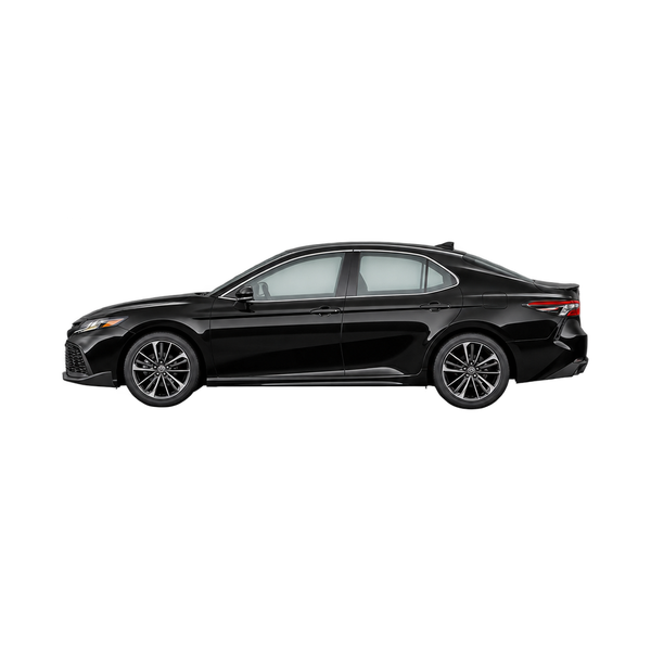black 2025 Toyota Camry side (facing left) view