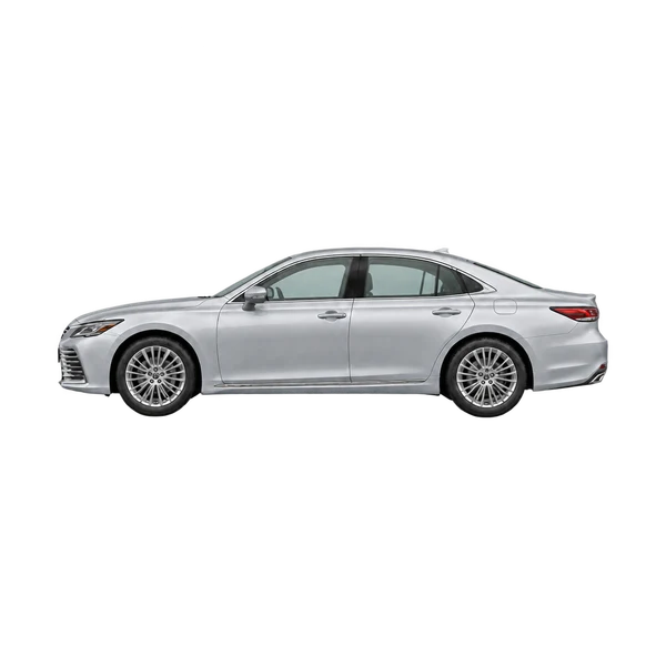 silver 2025 Toyota Celsior side (facing left) view