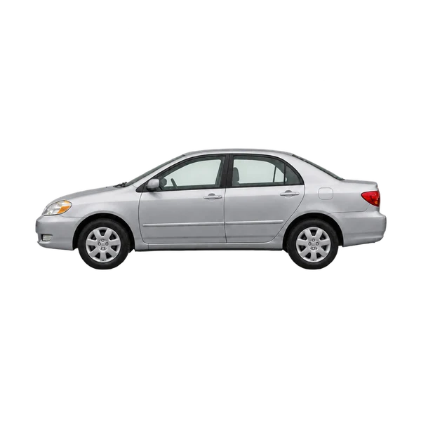 silver 2005 Toyota Corolla side (facing left) view