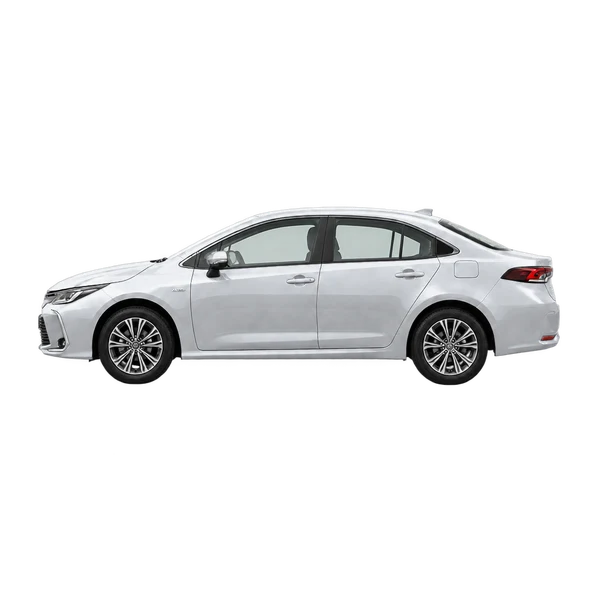 silver 2023 Toyota Corolla Altis side (facing left) view