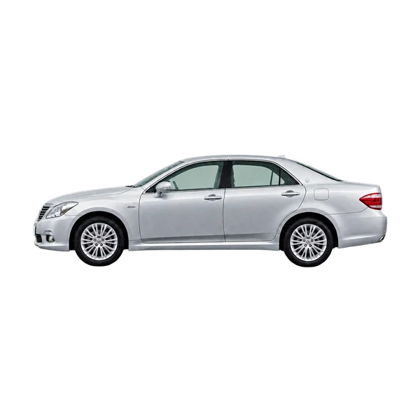 silver 2010 Toyota Crown side (facing left) view