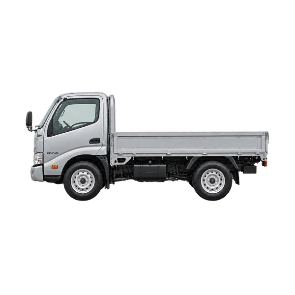 silver 2020 Toyota Dyna side (facing left) view