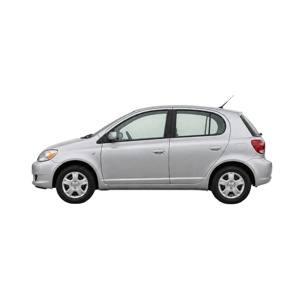 silver 2005 Toyota Echo side (facing left) view