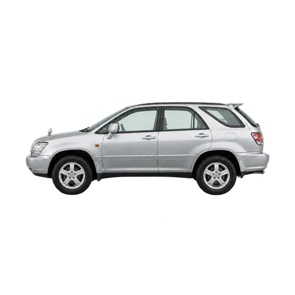 silver 2000 Toyota Harrier side (facing left) view