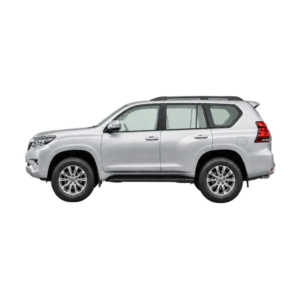 silver 2025 Toyota Land Cruiser (150 Series) side (facing left) view