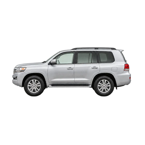 silver 2015 Toyota Land Cruiser (200 Series) side (facing left) view