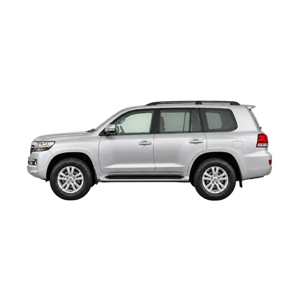 silver 2015 Toyota Landcruiser V8 side (facing left) view
