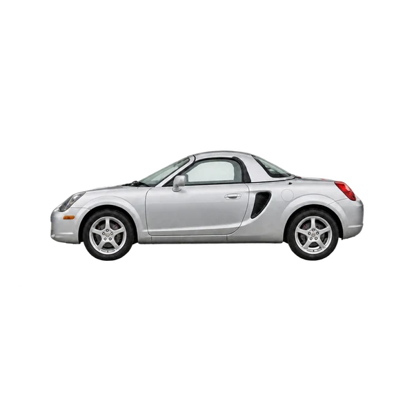 silver 2005 Toyota MR2,TOYOTA MR side (facing left) view