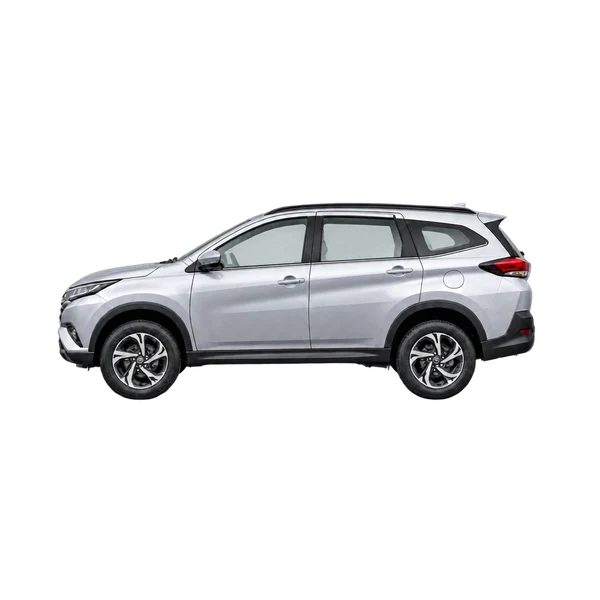 silver 2020 Toyota Rush side (facing left) view