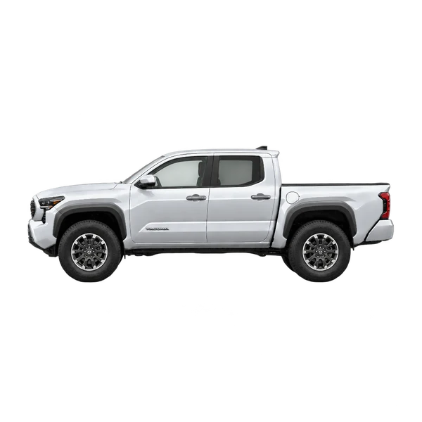 silver 2027 Toyota Tacoma side (facing left) view