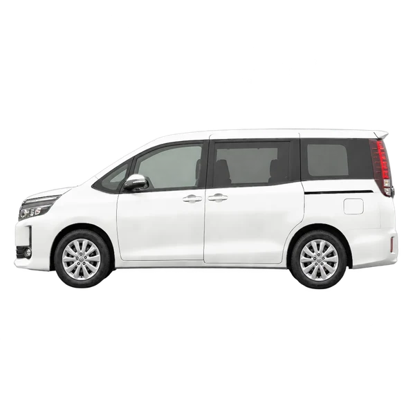 white 2021 Toyota Voxy side (facing left) view