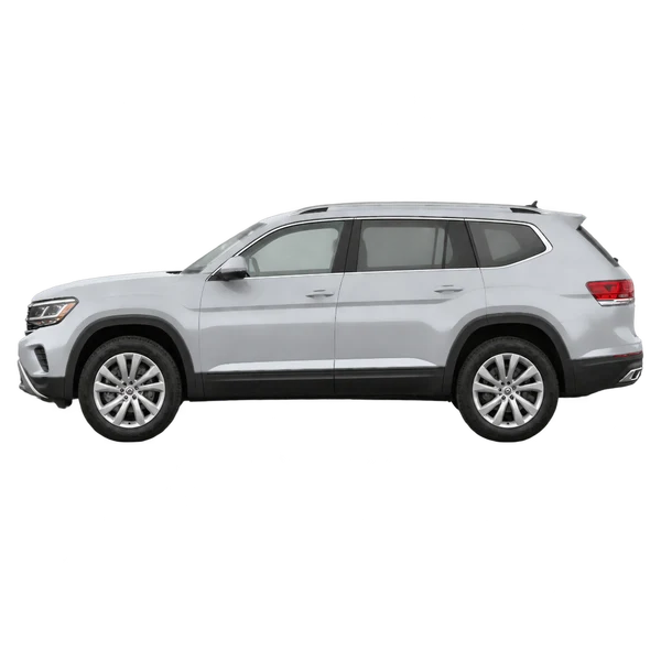 silver 2027 Volkswagen Atlas side (facing left) view