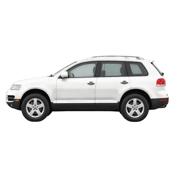 white 2008 Volkswagen Touareg side (facing left) view