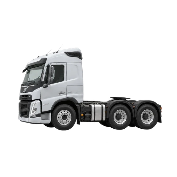 silver 2025 Volvo FM Series side (facing left) view