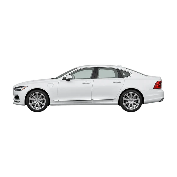 white 2018 Volvo S90 side (facing left) view