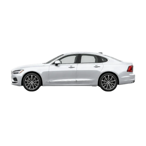 silver 2026 Volvo S90 side (facing left) view