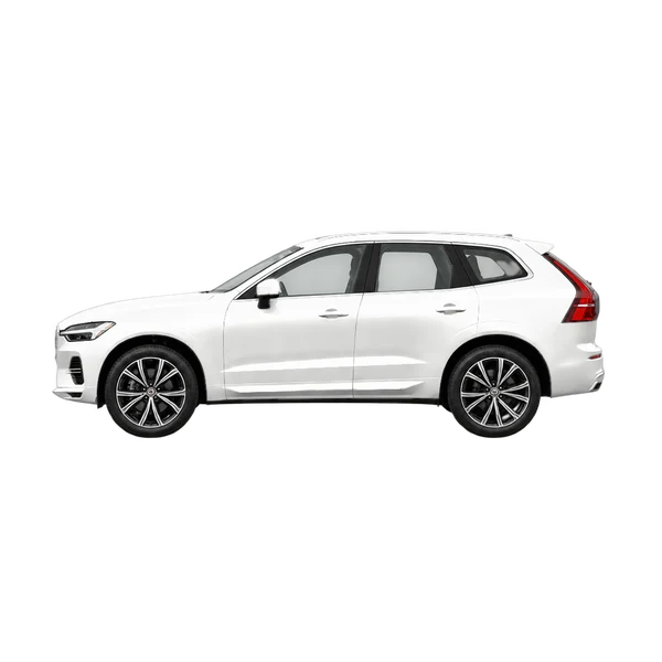 white 2027 Volvo XC60 side (facing left) view