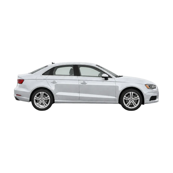silver 2016 Audi A3 Sedan side (facing right) view