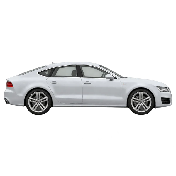 silver 2013 Audi A7 side (facing right) view
